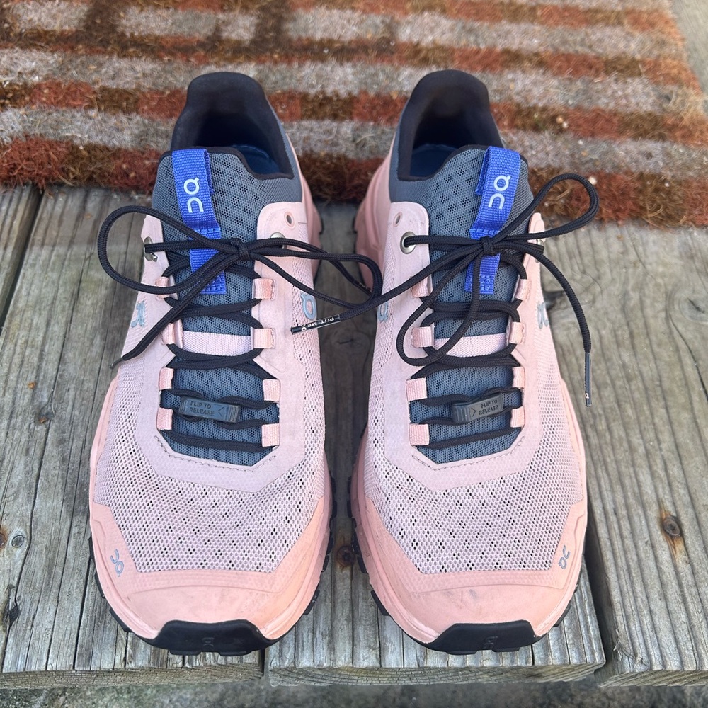 On Running Women's Pink and Blue Athletic Shoes